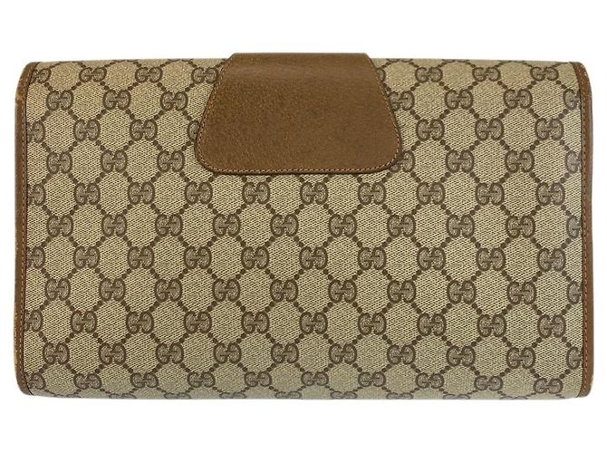 Clutch Gucci GG Supreme Canvas Marrone - vista 2