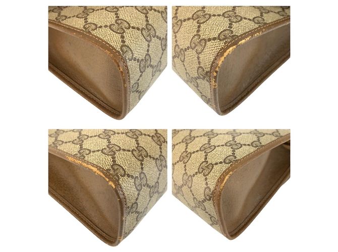 Clutch Gucci GG Supreme Canvas Marrone - vista 4