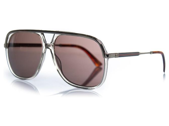 Gucci, transparenter Gold-Aviator Golden Metallisch - Ansicht 2