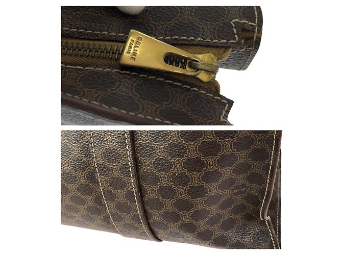 Céline Borsa Tote Celine Macadam in PVC Marrone - vista 6