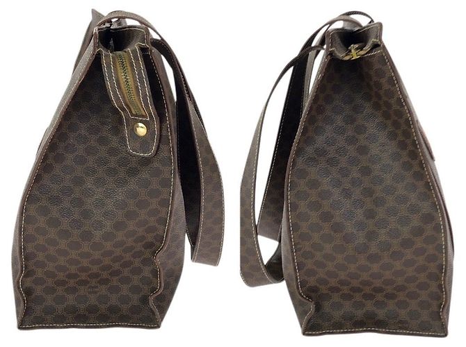 Céline Borsa Tote Celine Macadam in PVC Marrone - vista 8