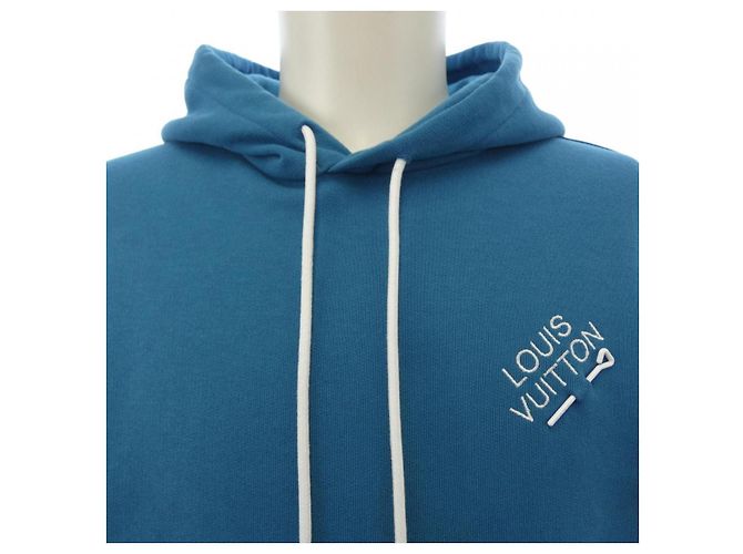 Louis Vuitton Signature Kapuzenpullover mit Stickerei Blau - Ansicht 5
