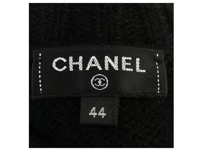Tejido de cachemira Chanel Negro - vista 5