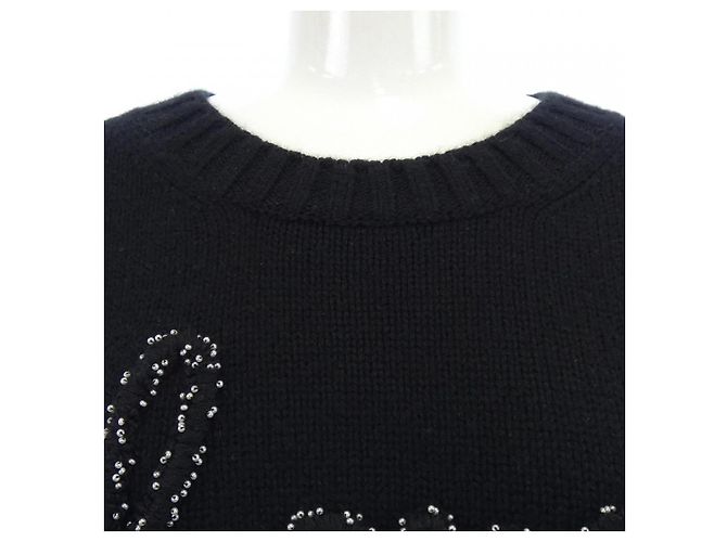 Tejido de cachemira Chanel Negro - vista 6