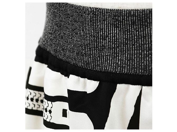 Falda de punto de seda Twillene Hermès Negro Crudo - vista 11