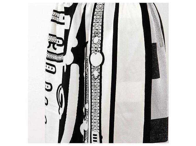 Falda de punto de seda Twillene Hermès Negro Crudo - vista 12