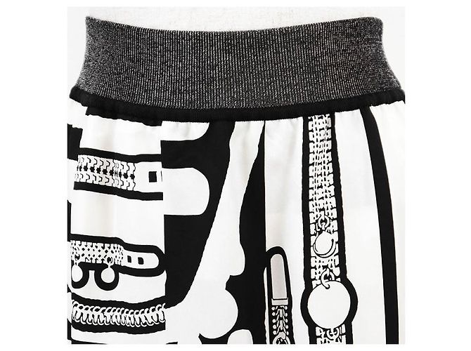 Falda de punto de seda Twillene Hermès Negro Crudo - vista 3