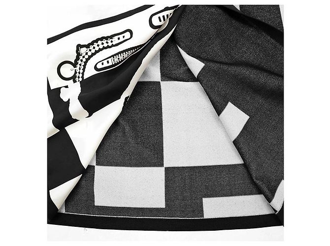 Falda de punto de seda Twillene Hermès Negro Crudo - vista 9