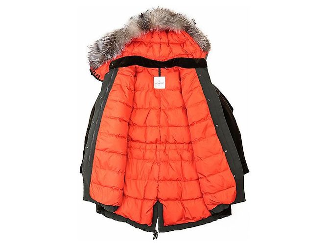 Abrigo de algodón y plumón TADORNE Moncler Naranja Caqui Verde oscuro - vista 8