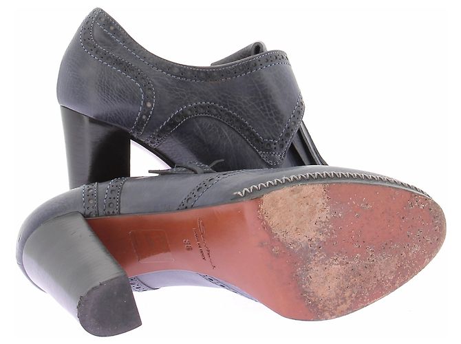 Santoni Derbies mit Absatz marineblau - Ansicht 7