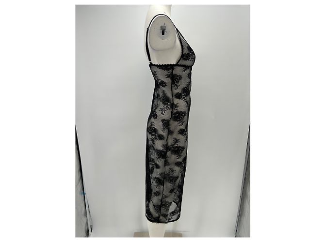 Autre Marque Camisón de encaje negro - vista 3