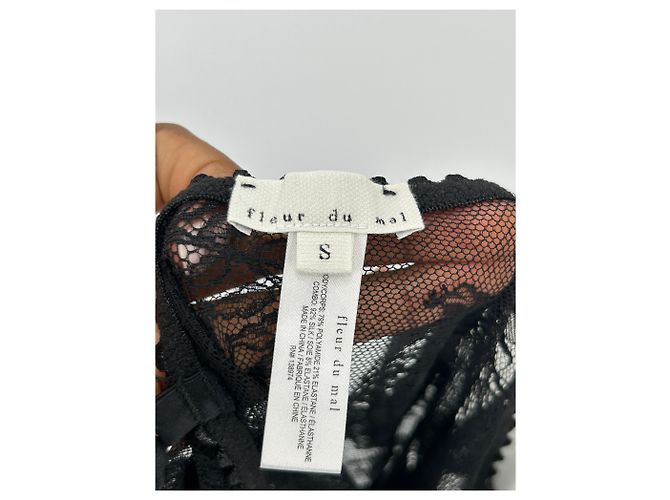 Autre Marque Camisón de encaje negro - vista 5