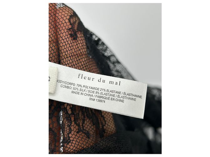 Autre Marque Camisón de encaje negro - vista 6