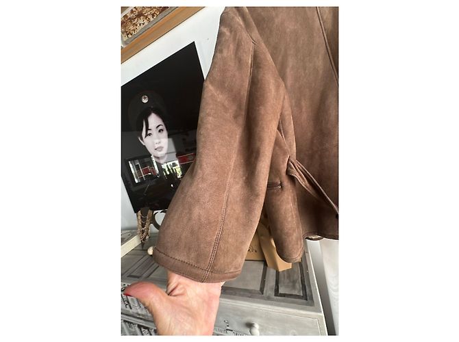 Autre Marque Giacca in mouton Rufo marrone Cioccolato - vista 11