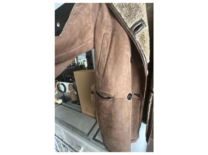 Autre Marque Giacca in mouton Rufo marrone Cioccolato - vista 6