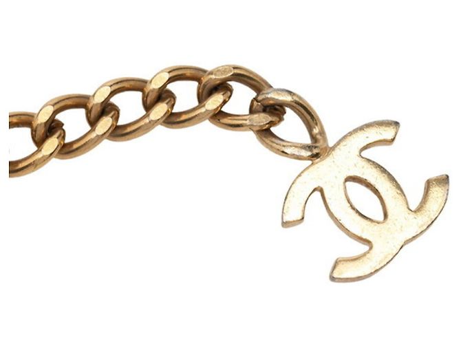 Chanel Coco Logo-Plaketten-Kettengürtel Golden - Ansicht 5