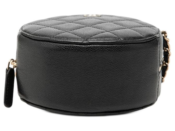 Borsa a tracolla Chanel in pelle caviar nera Nero - vista 3
