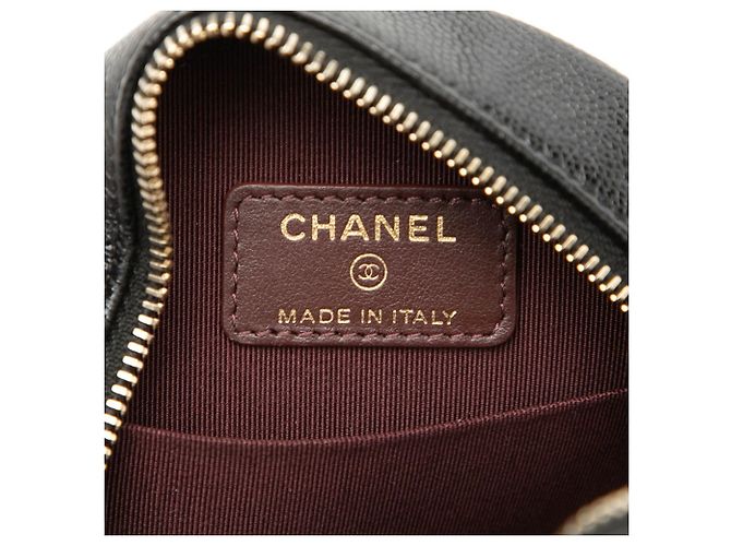 Borsa a tracolla Chanel in pelle caviar nera Nero - vista 5