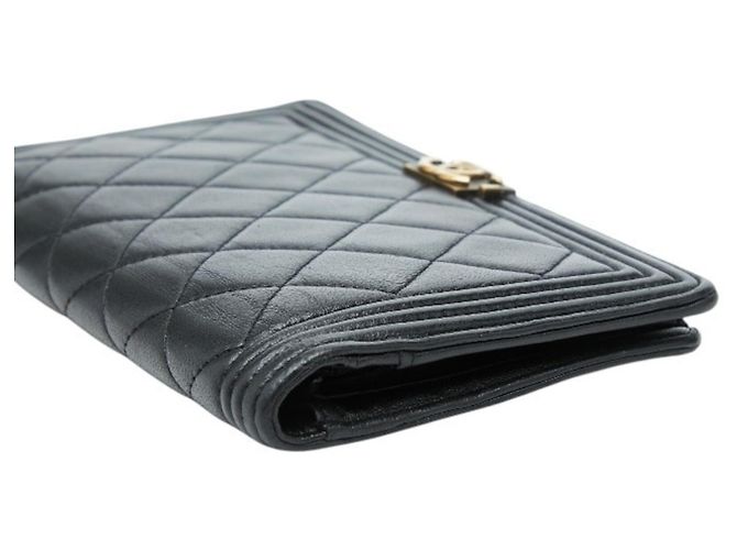 Chanel Coco Mark Boy Bi-fold Wallet Schwarz - Ansicht 5