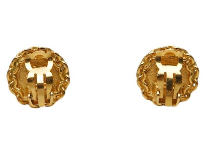 Timeless Orecchini a clip Vintage Chanel Coco Mark D'oro - vista 3