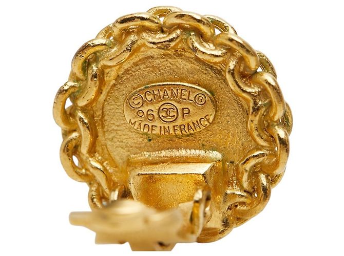 Timeless Orecchini a clip Vintage Chanel Coco Mark D'oro - vista 4