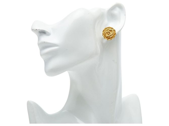 Timeless Orecchini a clip Vintage Chanel Coco Mark D'oro - vista 5