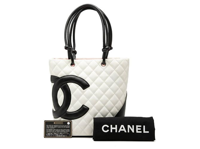 Chanel Cambon Line Matelassé Tote Bag Schwarz Weiß - Ansicht 8