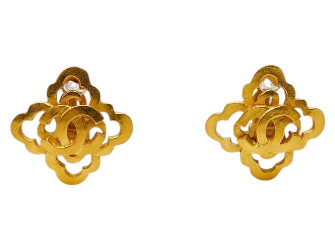 Timeless Orecchini a clip Chanel Vintage Coco Mark D'oro - vista 2