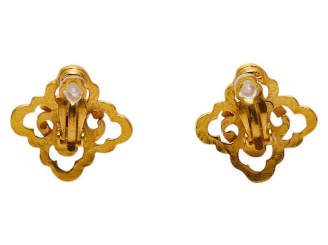 Timeless Orecchini a clip Chanel Vintage Coco Mark D'oro - vista 3