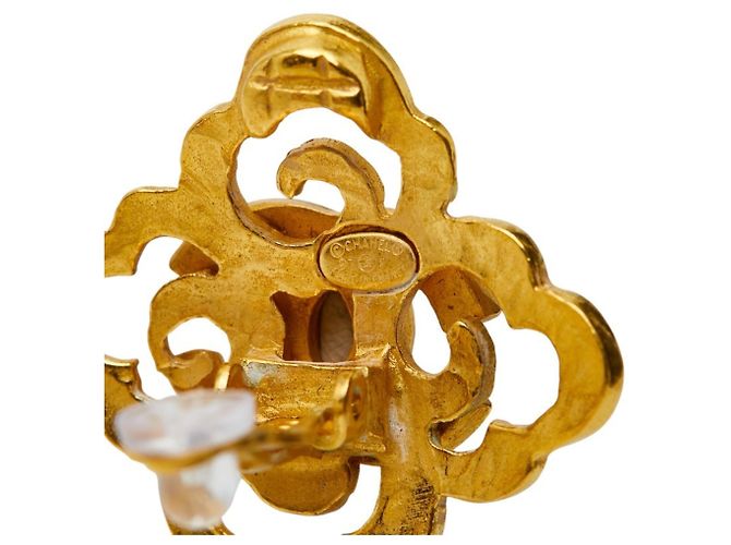 Timeless Orecchini a clip Chanel Vintage Coco Mark D'oro - vista 4
