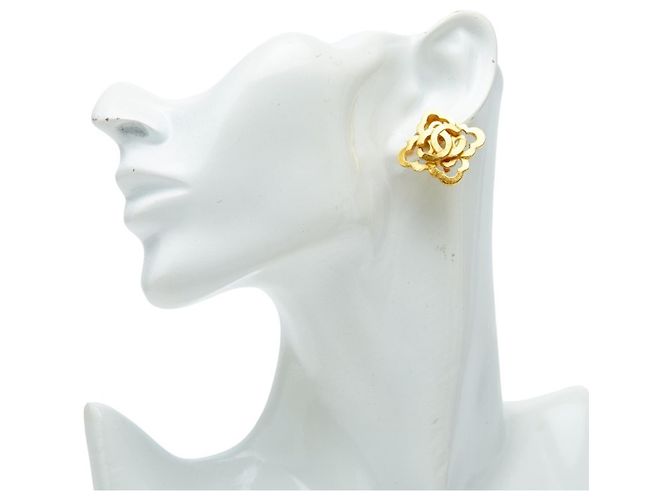 Timeless Orecchini a clip Chanel Vintage Coco Mark D'oro - vista 5