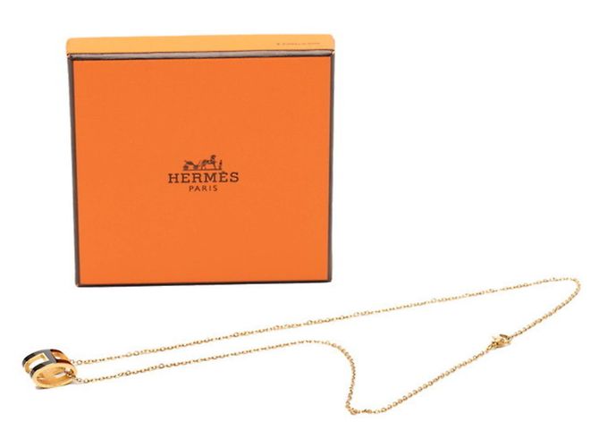 Hermès Collana con pendente Pop H Hermes Nero D'oro - vista 6