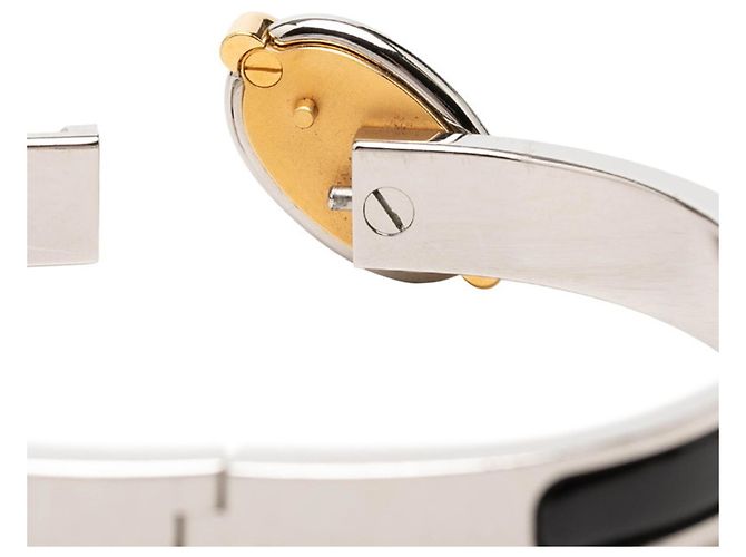 Hermès Bracciale Hermes Mini Click Chaine d'Ancre Nero - vista 4