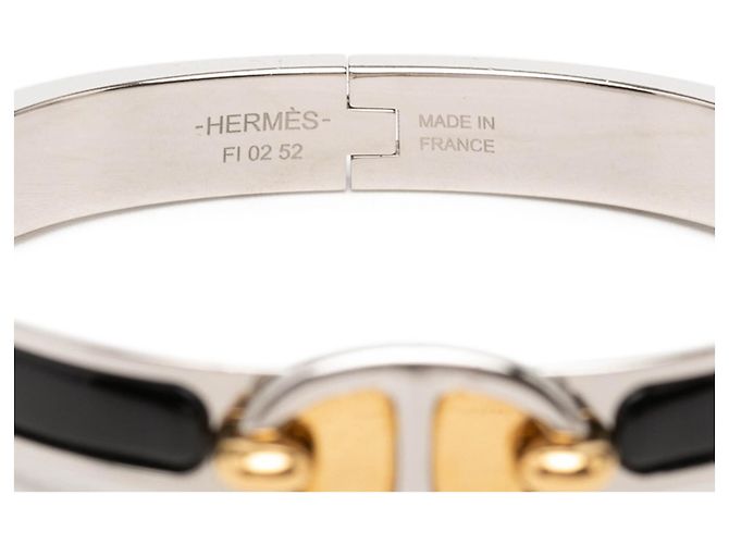 Hermès Bracciale Hermes Mini Click Chaine d'Ancre Nero - vista 5