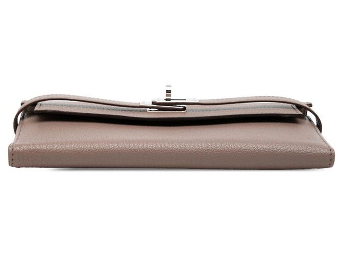 Hermès Hermes Kelly Long Wallet in Grau Braun - Ansicht 3