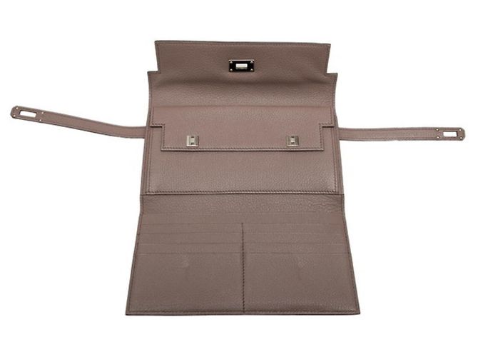 Hermès Hermes Kelly Long Wallet in Grau Braun - Ansicht 4
