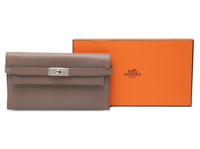 Hermès Hermes Kelly Long Wallet in Grau Braun - Ansicht 8