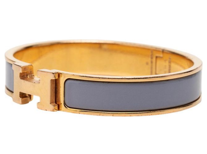 Hermès Pulsera Click H PM Hermes Dorado Púrpura - vista 2