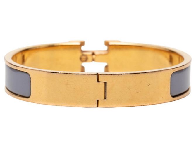 Hermès Pulsera Click H PM Hermes Dorado Púrpura - vista 3
