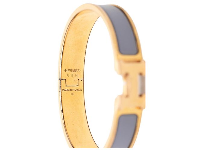 Hermès Pulsera Click H PM Hermes Dorado Púrpura - vista 4