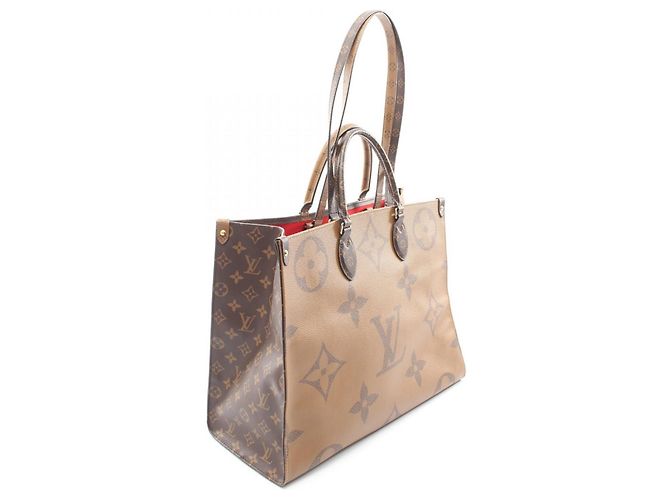 Borsa Tote Louis Vuitton OnTheGo GM Marrone Beige - vista 2