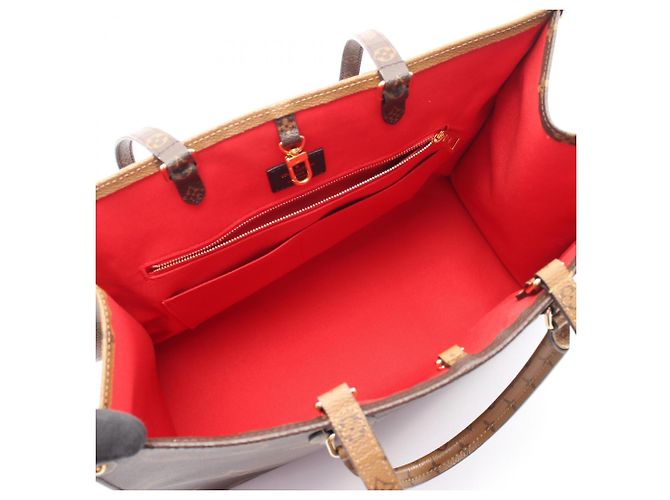 Borsa Tote Louis Vuitton OnTheGo GM Marrone Beige - vista 3