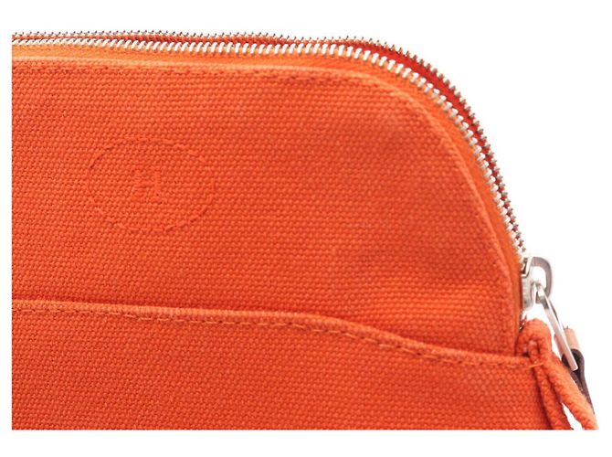 Hermès Borsa a mano mini Hermes Bolide Pouch 15 Marrone Rosso Arancione - vista 5