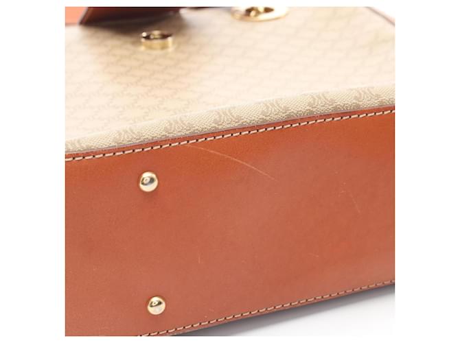 Céline Borsa Tote Celine Triomphe Marrone Beige - vista 10