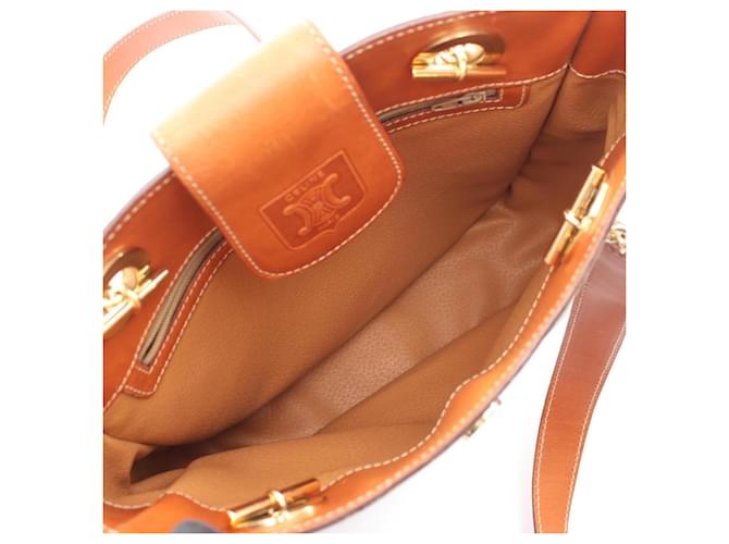 Céline Borsa Tote Celine Triomphe Marrone Beige - vista 3