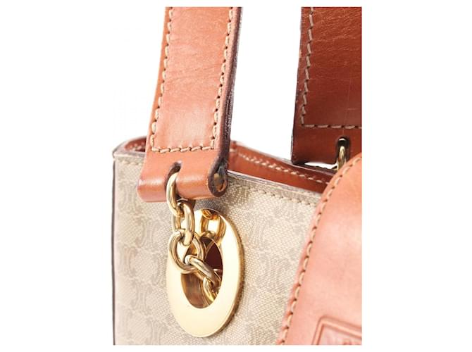 Céline Borsa Tote Celine Triomphe Marrone Beige - vista 6