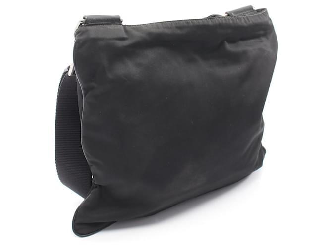 Saffiano Prada Triangle Logo Schultertasche Schwarz - Ansicht 2