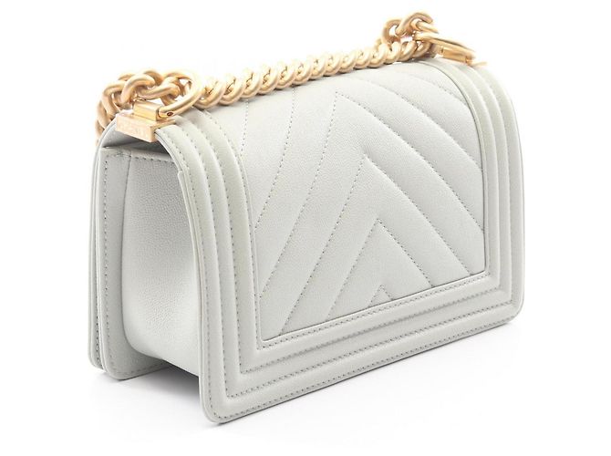 Borsa a tracolla Chanel Boy Small blu - vista 2