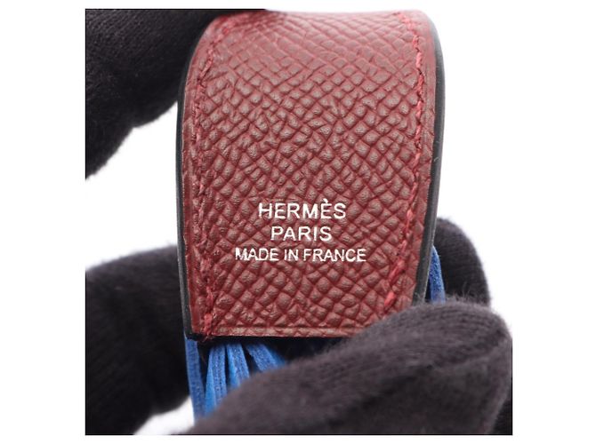 Hermès Hermes Poisson Rouge H Blue Hydra Cle Charm Accessoire Rot Blau Roh Bordeaux - Ansicht 3