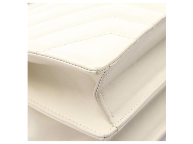Borsa in pelle bianca Yves Saint Laurent Bianco - vista 5